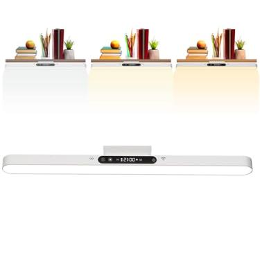 Imagem de Rrlihjgu Barra De Iluminação LED Magnética | Luz Relógio 3 Modos - Lâmpada Despertador para Quarto,Para Cozinha Casa de Banho Armário Oficina Corredor Toucador Estudantes