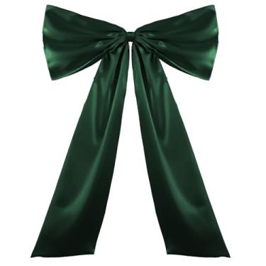 Imagem de YonJeeky Decorações de laço grande 104 x 66 centímetros laço de fita de cetim gigante para pano de fundo de festa de aniversário quarto de parede decorativo arco de coquete casamento noiva despedida