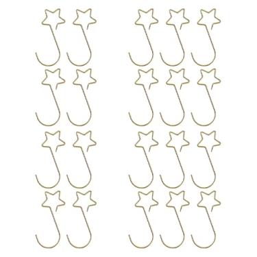 Imagem de Esquirla 20 Ganchos de Metal em Formato de Estrela para Enfeites de Natal - Resistentes - Ideais para Decoração de Árvores, Lanternas e Outros Objetos