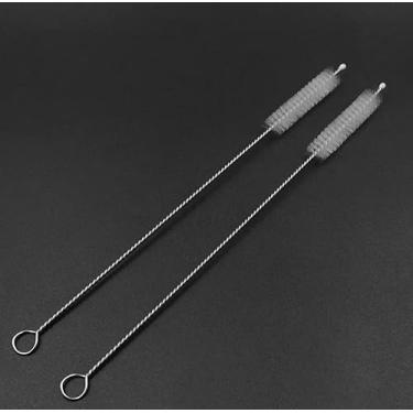 Imagem de Escovas de limpeza de palha, escova reutilizável de aço inoxidável para copos Stanley 20/30/1,134 g, copos com bico, garrafas de água e tubos de 10 mm de largura