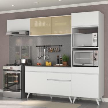 Imagem de Armário De Cozinha Compacta 4 Peças Mp3691.891 Veneza Branco