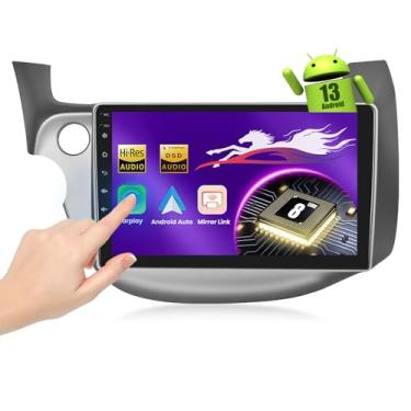 Imagem de 5G WiFi 8Core 4G + 64G Rádio automotivo para Honda Fit 2008-2013 DSP/46EQ, tela sensível ao toque 1280p QLED estéreo para carro com carplay sem fio Android Auto GPS Bluetooth 5.1 SWC FM/RDS AHD câmera