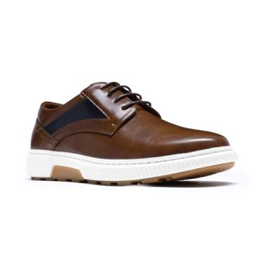 Imagem de Allthemen Sapato social masculino casual Oxford para negócios, tênis masculino, Café, 42