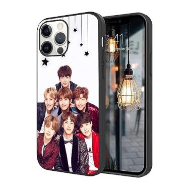 Imagem de WWDIYHOUSE Capa compatível com iPhone 15 Pro, design exclusivo e fixe, capa macia de TPU à prova de choque para homens/mulheres/meninos/meninos (Fashion-BTS-1)