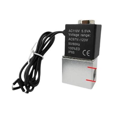 Imagem de Válvula Solenoide Pneumática Silenciosa Sem Óleo DC12V 24V AC110V 220V