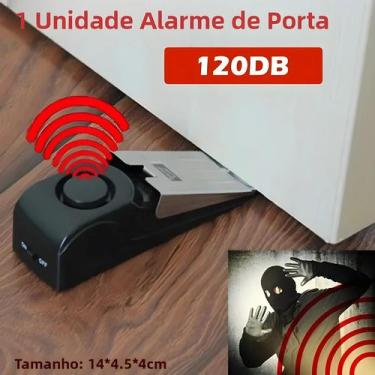 Imagem de Mini Alarme Sem Fio Para Porta 120dB Sistema De Alerta De Segurança Em