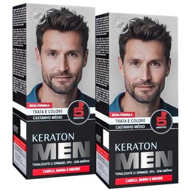 Imagem de Kert Kit c/2 Keraton Men Castanho Médio
