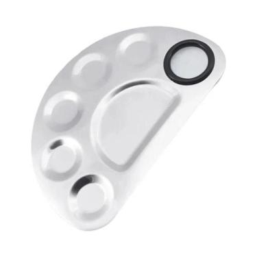 Imagem de Paleta De Mistura De Maquiagem Em Aço Inoxidável Espátula Para Tintas 