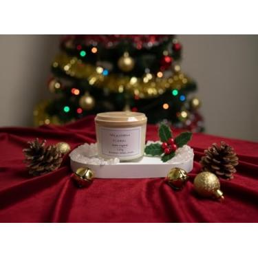 Imagem de Vela Aromática Floral, Base Vegetal, 120g, Atelier Grazi Alves mais bandeja decorativa