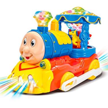 Imagem de Brinquedo Trem Trenzinho Carrossel Bate E Volta Com Som E Luz Dm Toys