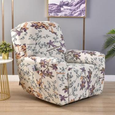 Imagem de Capa reclinável impressa, capas de cadeira, protetor de móveis, jacquard, respirável e durável, leve e lavável, para reunião de família - Tipo 23||Meio círculo único 65-90 cm