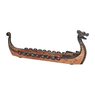 Imagem de YOUTHINK Queimador de Incenso de Barco Dragão, Incensário de Resina Esculpida à Mão, Ajuda Decorativa de Meditação para Casa e Jardim