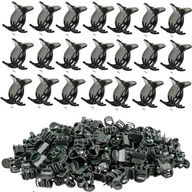 Imagem de CACERIAWM 50 peças clipes de plantas clipes de orquídea plantas clipes de suporte de orquídeas clipes de videira de flores para apoiar caules de videiras caules plantas trepadeiras crescem na vertical