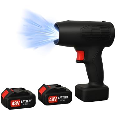 Imagem de Soprador De Folhas Turbo Jato Portátil Com 2 Baterias 48v Super Potente Preto 127/220v