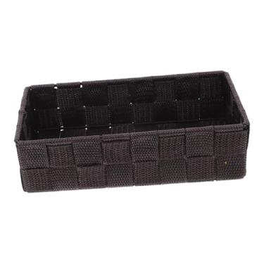 Imagem de HEALLILY Cesto de armazenamento com tampas, sacolas, cestos, bandeja de banheira, cesto de despensa, cesta de vime com tampa, acessórios de vaso sanitário, cesta retangular, armazenamento de batata