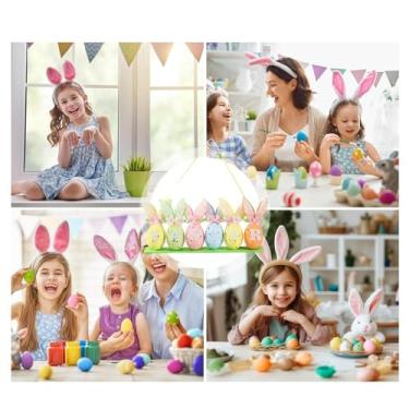Imagem de Ovos de Páscoa,6 Peças Orelhas De Coelhinho - Enfeites de Primavera com Coelhos e Ovos | Centro de Mesa 6 Peças para Casa Escritório Quarto Restaurante Prateleira Parede Árvore