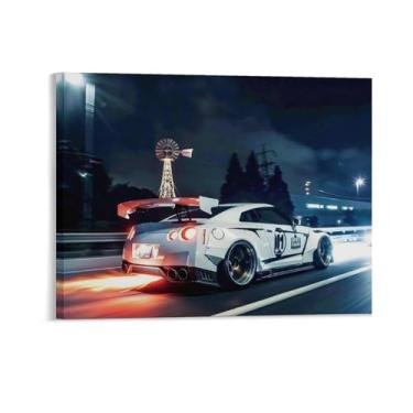 Imagem de HouLaiZhe Esportes Japoneses Jdm R34 Carro Spitfire Posters Tela Estética Sala Decoração de Parede Impressões Galeria Sala Decoração de Parede para Quarto Sala de Estar Escritório 16 x 20 polegadas