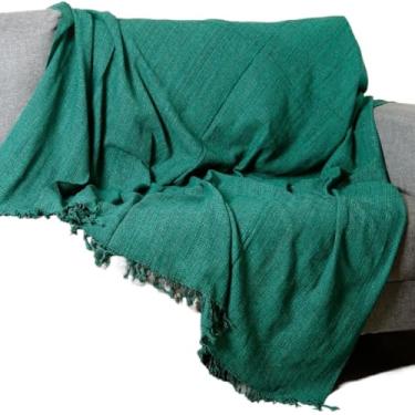 Imagem de Kit 2x Manta Pra Sofá Gigantes Tipo Capa 100% Algodão Grande 2,40 x 1,80 Proteção Decoração(2x Verde Mesclado)