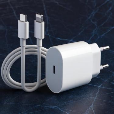 Imagem de Kit Carregador Super Turbo Premium® Entrada Tipo C + Cabo Compatível com Todos Dispositivos iPhone X Xr SE 11 12 13 14 Premium IOS Android Galaxy, Tablets, Notebooks, Tablets Carga Ultra Rápido