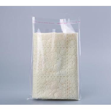 Imagem de 100 peças transparentes OPP-Bag Embalagem de roupas sacos autoadesivos Ziplock Embalagem transparente para roupas e acessórios Doggy 100 peças, Transparente, 5 espessuras, 7.87"x 11.81"x5mil(20x30cm