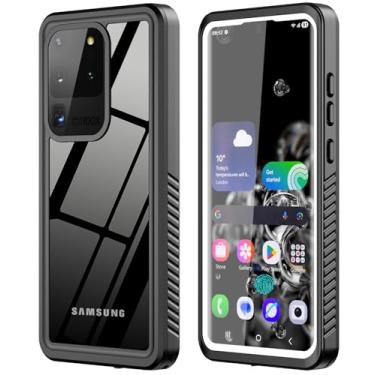 Imagem de ZWWADR Capa protetora de tela integrada à prova d'água para Samsung Galaxy S20 Ultra [corpo inteiro à prova de choque] [3 m militar à prova de choque] Capa de telefone subaquática à prova de poeira