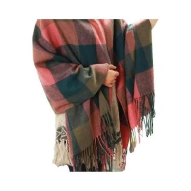 Imagem de Cachecol Feminino De Inverno Quente E Grosso Em Imitação De Cashmere, 