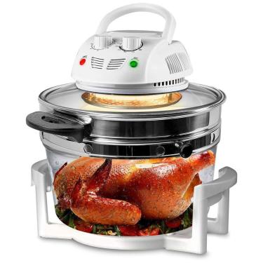 Imagem de Fritadeira Elétrica AirFryer 13L com Controle de Temperatura e Temporizador Nutrichef PKAIRFR48.5 1200W 110V, Branca
