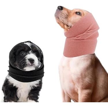 Imagem de Protetores de orelha para cães, protetores de orelha macios para cães com cancelamento de ruído, cobertura respirável, orelhas silenciosas para pescoço e aquecedor de gatos