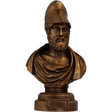 Imagem de Estátua Busto Péricles - Estadista Grego (Cor Cobre Antigo)