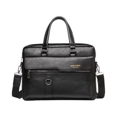 Imagem de Bolsa Executiva Masculina Em Couro PU Para Laptop De 14 Polegadas, Bol