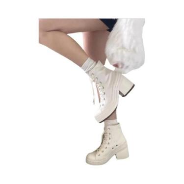 Imagem de Tênis De Lona Plataforma Feminino Com Cadarço Casual Moda Para Skate A