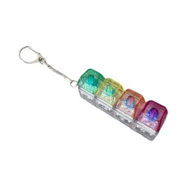 Imagem de Brinquedo Antiestresse LED Crystal Clicker Para Teclado, Chaveiro Para