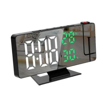Imagem de Despertador Digital LED Com Projeção, Display De Teto, Luz De Fundo E 