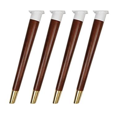 Imagem de TRGCJGH Pernas de sofá pernas de metal para móveis de sofá pernas de reposição perfeitas para sofá cama mesa de centro pacote de 4, A-16,5 polegadas