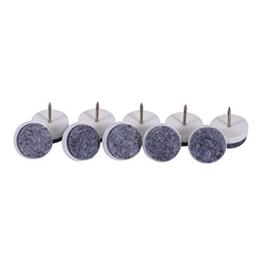 Imagem de Generic Almofadas de Feltro para Unhas de Piso de Móveis Duráveis ​​protegem Pernas de Mesa de Cadeira para Escritório Doméstico Marrom 20mm 20 Unidades (Branco)