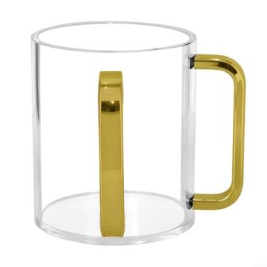 Imagem de Copo Judaica para lavar as mãos de 12,7 cm de altura, copos de acrílico transparente com alças duplas, copo leve para lavar as mãos para banheiro ou sala de estar para ritual judaico e uso Netilat