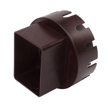 Imagem de GLOGLOW Conector Downspout, Adaptador de Drenagem de Plástico, Fácil Instalação Com Parafusos, 2x3 pol. para Sistemas de Drenagem de água Pluvial (Marrom L 3x4 pol.)