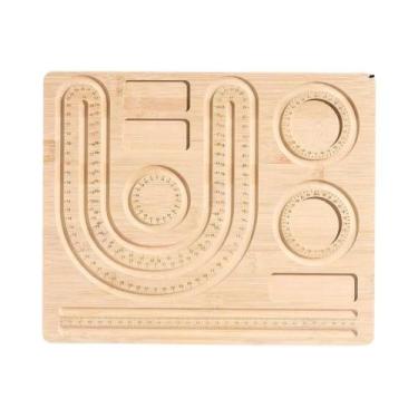 Imagem de Placa De Contas De Bambu Para Fazer Joias, Almofada De Design De Colar