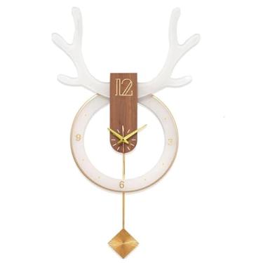 Imagem de Relógio de parede relógio de parede estático varrendo segundo movimento tique-taque luz criativa atmosfera luxuosa sala de estar escritório relógio de parede relógio decorativo