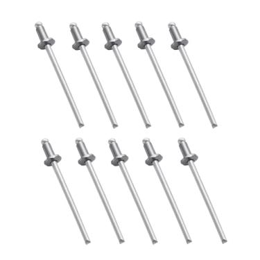 Imagem de 10 peças de aço inoxidável prata Rosette Rivets VIN etiquetas de porta peça de substituição serve para Chrysler GM Ford AMC carros