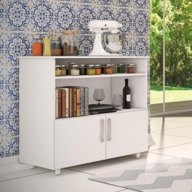 Imagem de Balcão de Cozinha Multiuso 2 Portas Móveis Percasa Branco