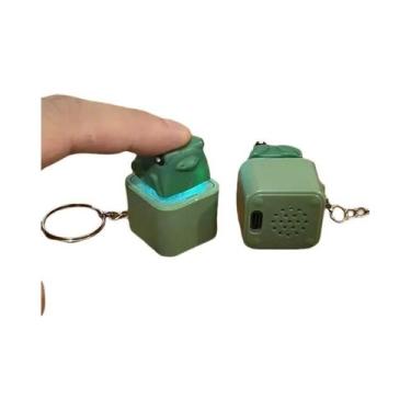Imagem de Chaveiro De Sapo Engraçado Com Luz LED Recarregável, Clicker Sonoro Pa