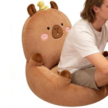 Imagem de Almofada de Assento - Assento de Pelúcia com Encosto - Almofada de Sofá Relax,para Meninas Mulheres Escritório Quarto Decoração