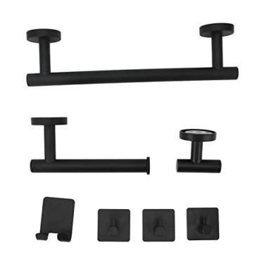 Imagem de Mingzhe Conjunto de Toalheiro de Aço Inoxidável para Banheiro, à Prova Ferrugem, Colorido e Elegante, para Cozinha e Quarto