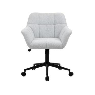 Imagem de Cadeira Poltrona Giratória Pelegrin PEL-0202 Tecido Cinza Claro