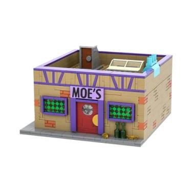 Imagem de Blocos De Montar Modular MOC Taverna De Moe Simpson, Modelo De Brinque