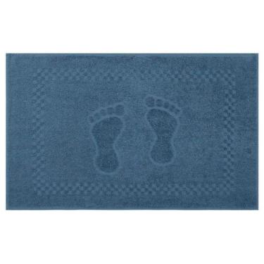Imagem de Toalha De Piso Pezinho 100% Algodão 45x68cm Appel Azul índigo - Appel 