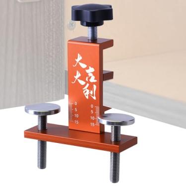 Imagem de Gabarito de instalação de porta de armário, posicionador ajustável de liga de alumínio - Posicionador de instalação de porta de armário - para banheiro, casa, gaveta, dobradiça, oficina, -roupas