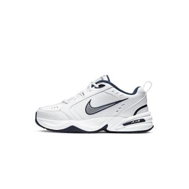 Imagem de Nike Tênis masculino Air Monarch IV para treinamento/treino, Branco/prata metálica., 46