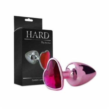 Imagem de Plug Anal Coração com Jóia - Hard, Rosa